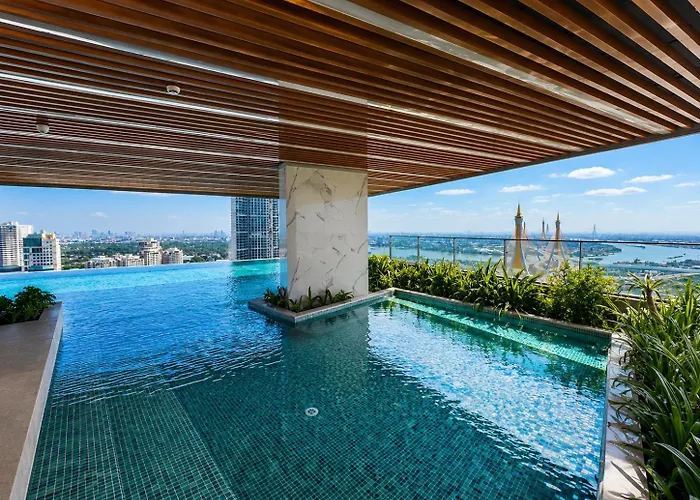 公寓 1br High Floor Partial River View 曼谷